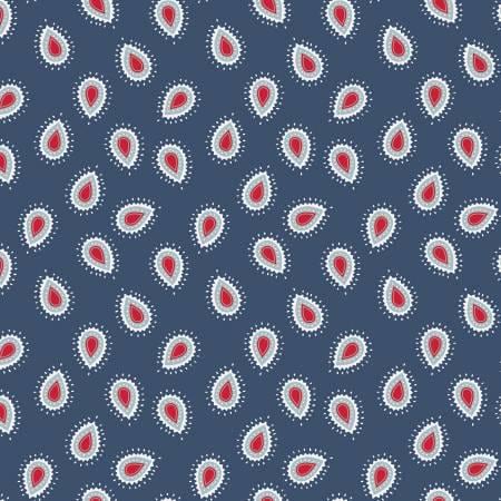 Paisley Navy - American Beauty - Riley Blake Designs - C14442R-NAVY