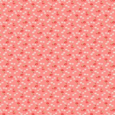 Dark Pink Flowers - Sentiments - Kaye England - Wilmington Prints - 98726-313