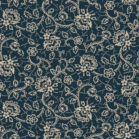 Blue Allegiance Lacy Flowers Patriotic - P&B Textiles - ALLE05554-N