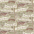 Jingle All the Way - Banners and Signs - 3 Wishes Fabric - 3WI16626-CRM-CTN-D