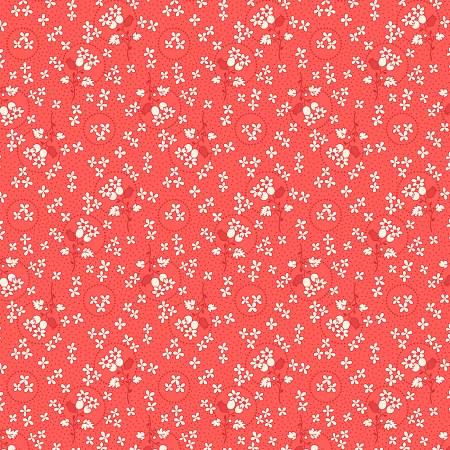 Red Floral Rings - Sentiments - Kaye England - Wilmington Prints - 98727-331