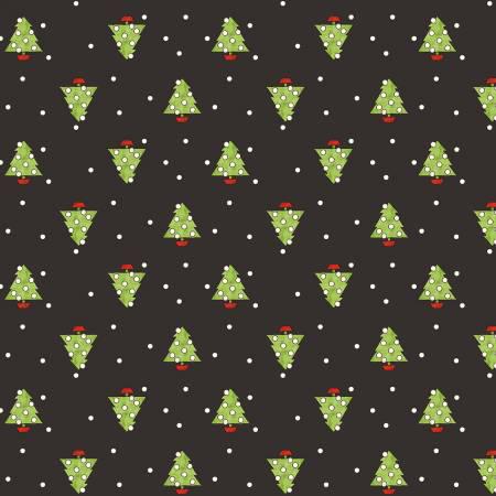 Nicholas Tiny Trees Black - J. Wecker Frisch - Riley Blake - C12339R-BLACK