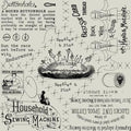 Vintage Text Gray - She Who Sews - Riley Blake Designs - C11343R-GRAY