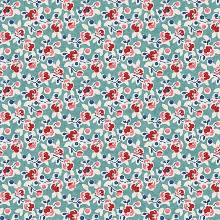 Blue Posies - Wander Lane Floral - Benartex - 13603B-47