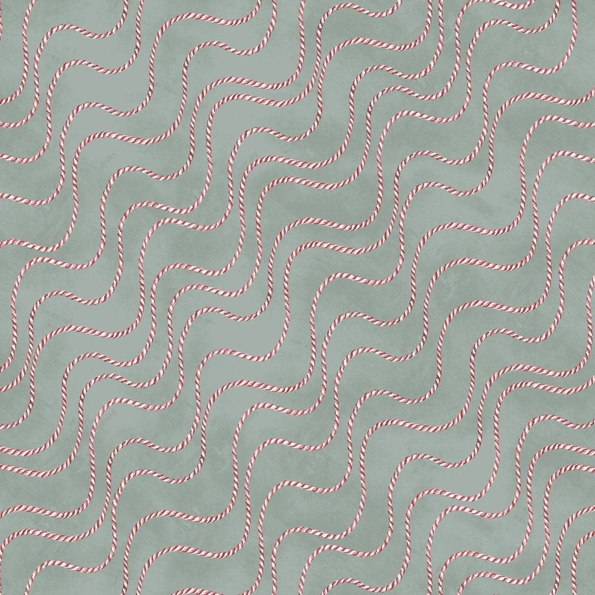 Fabric - green - Moss Candy Cane Twine 14.5 Inch