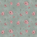 Fabric - Green - Moss Sweet Pointsettia 6 Inch