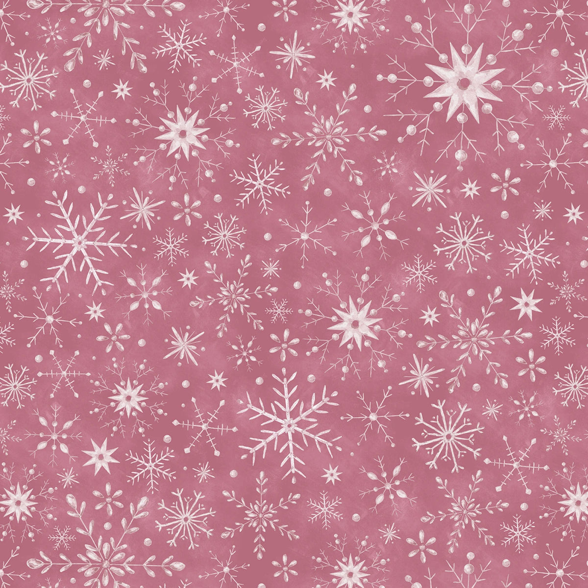 Fabric - Red - Rouge Snow Crystals 20 Inch