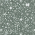 Fabric - Green - Hunter Snow Crystals 20 Inch