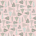 Fabric - Pink - Christmas - Champagne Tree Lot 8 Inch # 9045S-12