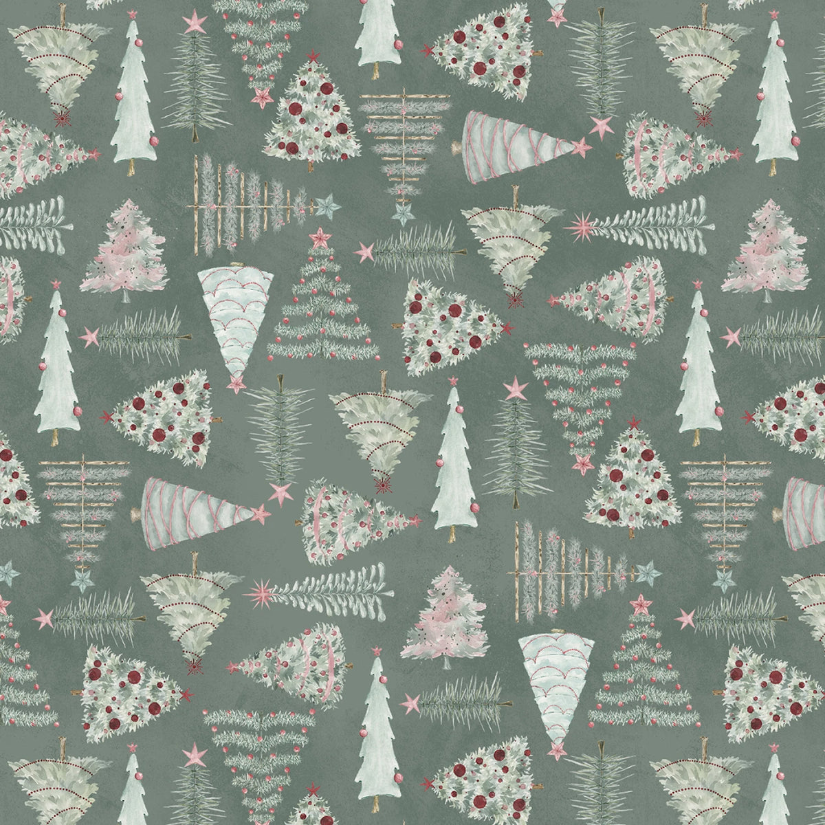 Fabric - Hunter Green - Tree Lot 8 Inch