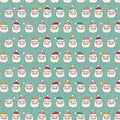 Green Santa Heads - Oh What Fun - Poppie Cotton - OF23319