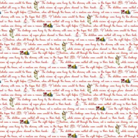 Christmas Joy - Text White - Riley Blake Designs - C12255R-WHITE