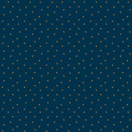 Flower Dots Navy - Cheddar at Twilight - Riley Blake Designs - C15165R-NAVY