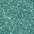 Turquoise Flowers Digitally Printed - Forest Chatter - Maywood Studio - D10296M-Q