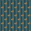 Blue Leaf Stripe - Return to Elegance - Marcus Fabrics - R3310-BLUE