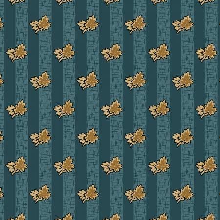 Blue Leaf Stripe - Return to Elegance - Marcus Fabrics - R3310-BLUE