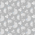 Gray Elephant Toss - Safari Lullaby - Wilmington Prints - 36264-991