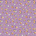 Lilac Tossed Flowers - Aunt Grace Garden Variety - Judie Rothermel - Marcus Fabrics - R351026D-LILAC