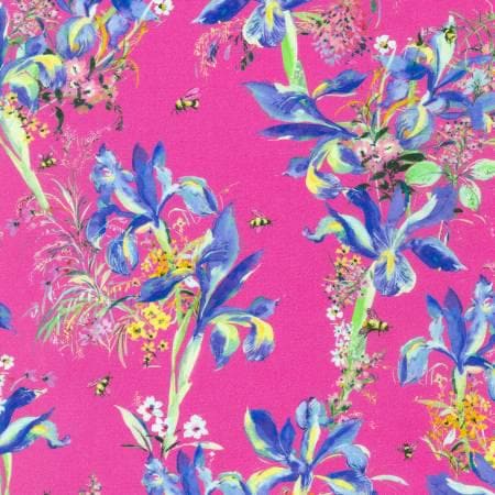 Lillies Fuchsia - Bee Free - Robert Kaufman - AVMD21485108
