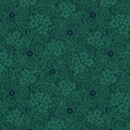 Teal Scatter Garden - Quiet Grace - Kim Diehl - Henry Glass - 919-77