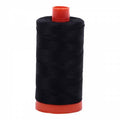 Notions - Aurifil - Cotton - Mako Thread 50wt 1300m - Black