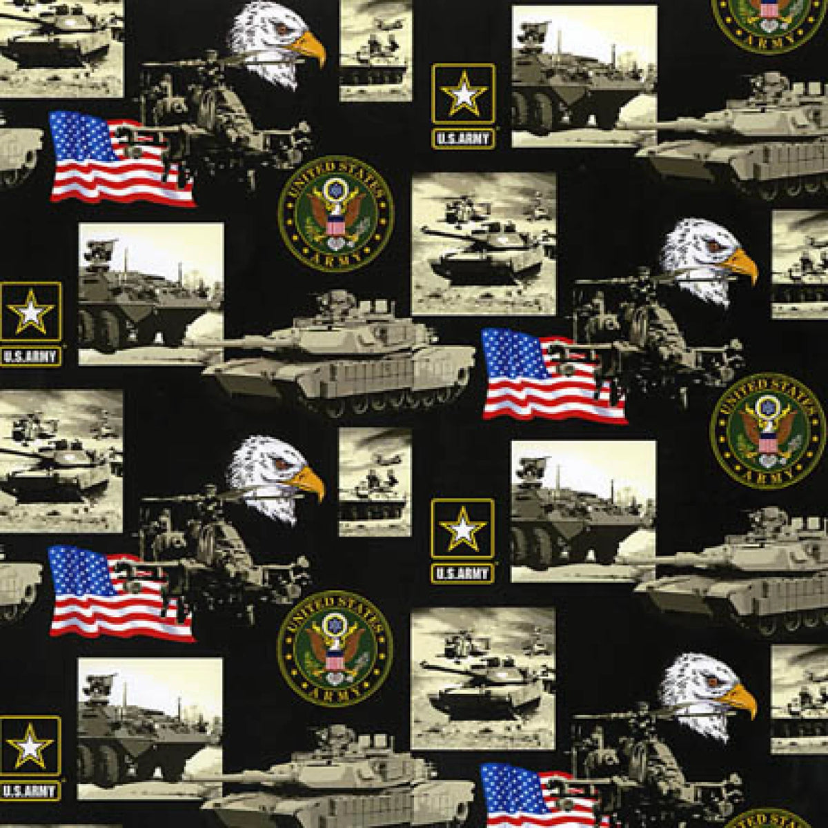 Fabric - U.S. Army All Over - Military