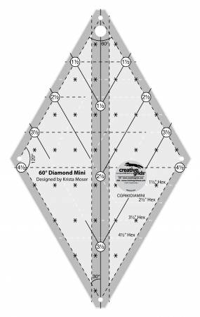 60 Degree Mini Diamond Ruler - Creative Grids - CGR60DIAMINI