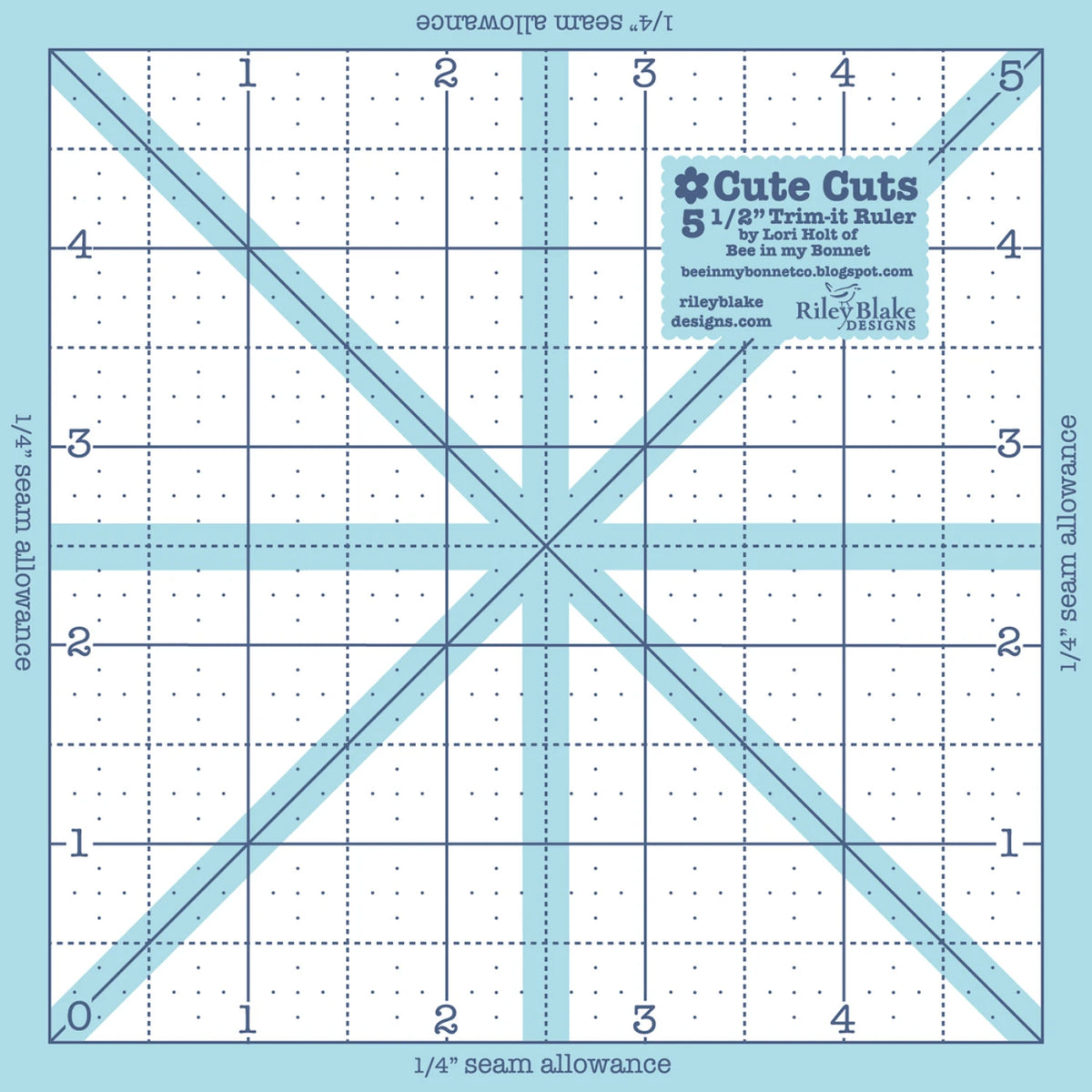 Trim-it Ruler - 5.5 inch x 5.5 inch - Lori Holt Cute Cuts - STTI-5527
