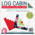 6 In. Log Cabin Foundation Paper Piecing Pad - 42 Sheets - It's Sew Emma - ISE752