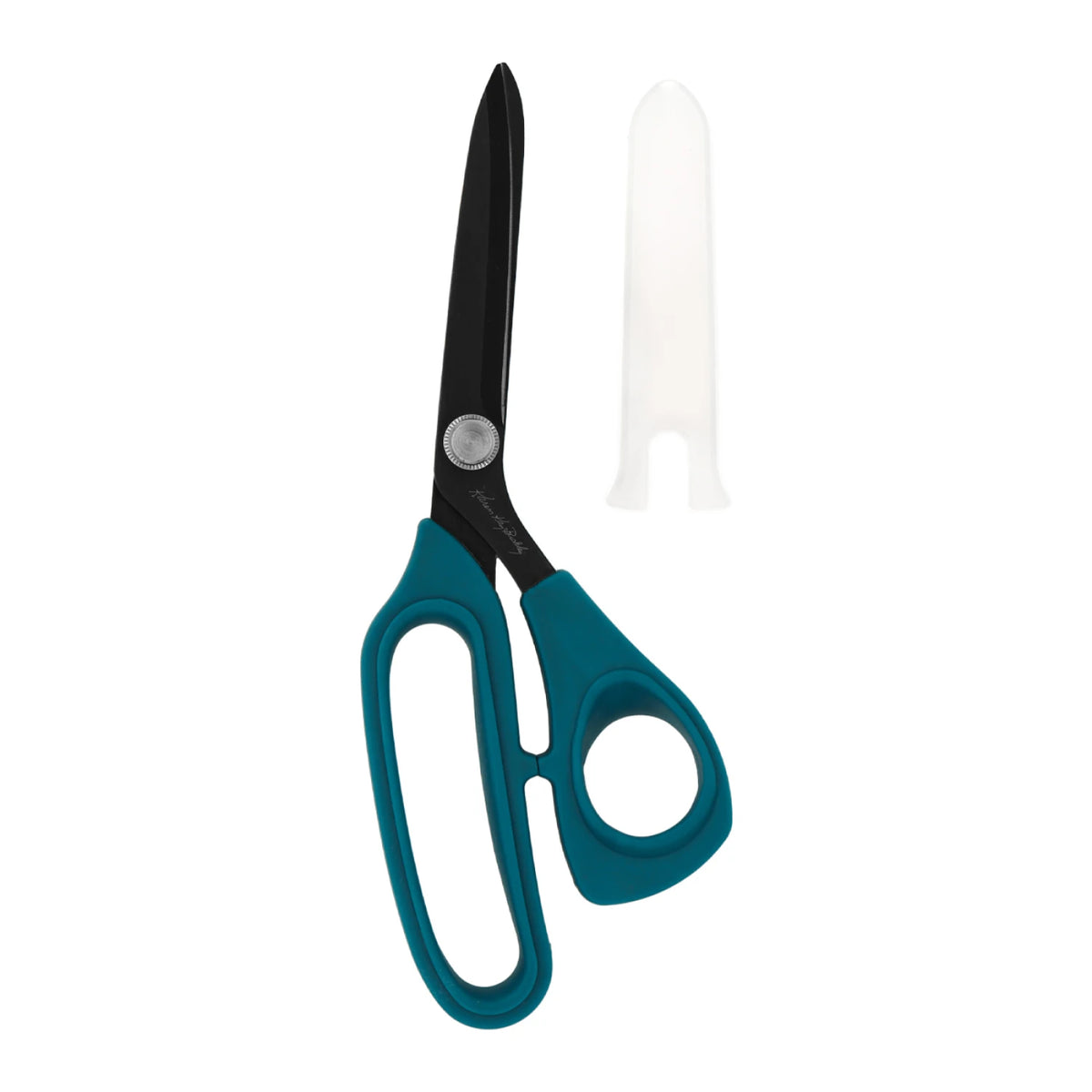 Dark Teal - 8.5 inches - Bent Handle Micro - Serrated Non-Slip Blade - Perfect Scissors - Karen Kay Buckley - KKB032