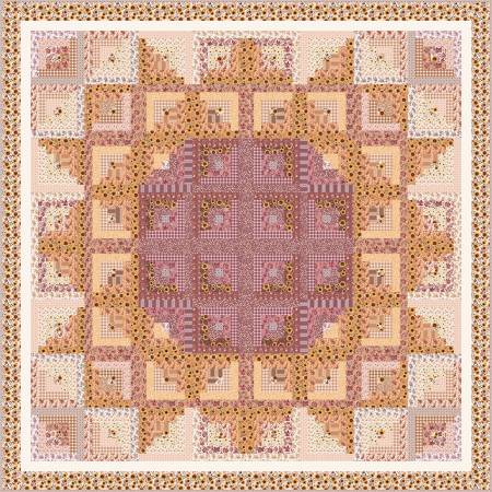 Kit - Sunflower in the Cabin Quilt Kit - Harvest on the Prairie - Riley Blake