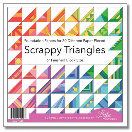 Scrappy Triangle Foundation Paper-Piecing Pad - Leila Gardunia Design - LGD-108