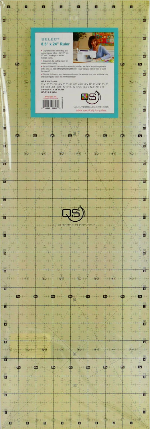 Quilter's Select Non-Slip Ruler 8-1/2in x 24in