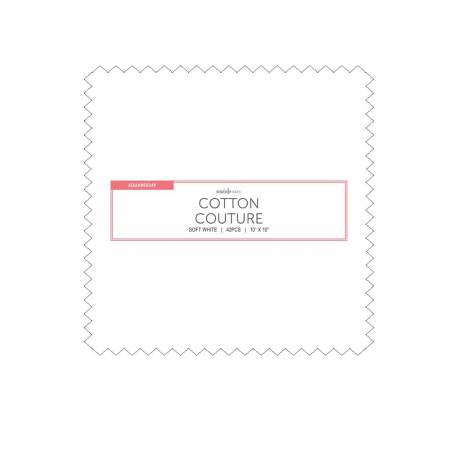 10in Squares - Cotton Couture - Soft White - 42pcs - Michael Miller - SQUARE-0249