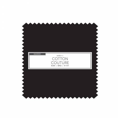 10in Squares - Cotton Couture - Black - 42pcs bundle - Michael Miller - SQUARE-0251