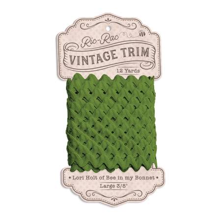 Vintage Trim Ric Rac Olive 5/8in x 12yd