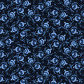Once in a Blue Mood - Buds - Blank Quilting - 9736-77 Dk Blue - 045945219544