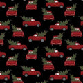 Black Truck with Tree - Holiday at Home - Benartex - 13035B-12