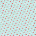 Light Blue Flowers - Sentiments - Kaye England - Wilmington Prints - 98726-413