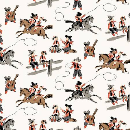 Ivory - Rodeo Babes - Cozy Flannel - Windham - 53421F-7