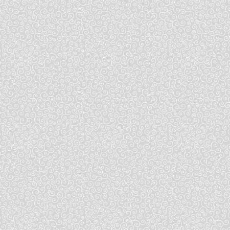Breezy scroll white on grey