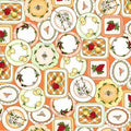 Orange Fruit Plates - Fancy Fruit - Kris Lammers - Maywood Studio - 10303M-O