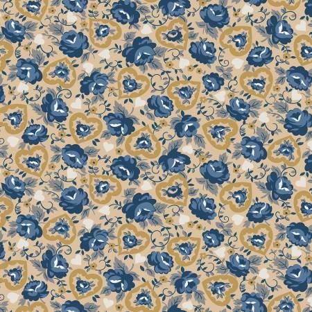 Delightful - Hearts Gold - Riley Blake - C10252R-GOLD