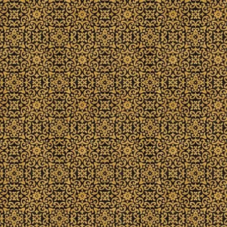 Gold Black Foulard Tiles - Chicken Shack - Jan Matt - Henry Glass - 3309-39