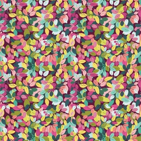 Leaves Maroon - Fragrant Fields - Riley Blake Designs - C15224R-MAROON