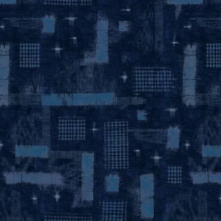 Wind Over Midnight - Overdyed Woven Ikat - Windham Fabrics - 52746-2