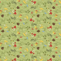 Green Nature Toss - Gnomeville - 3 Wishes Fabric - 19456-GRN