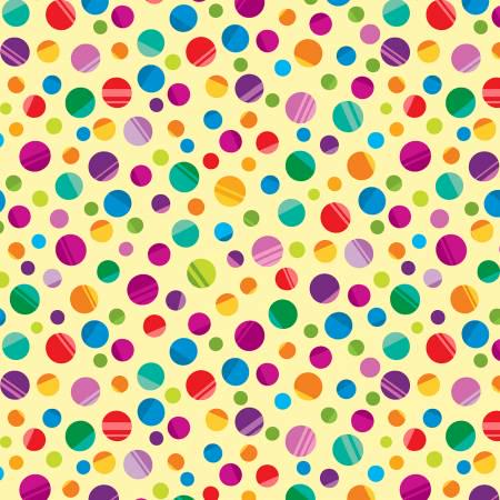 Yellow Multi Dots 6 Inch repeat