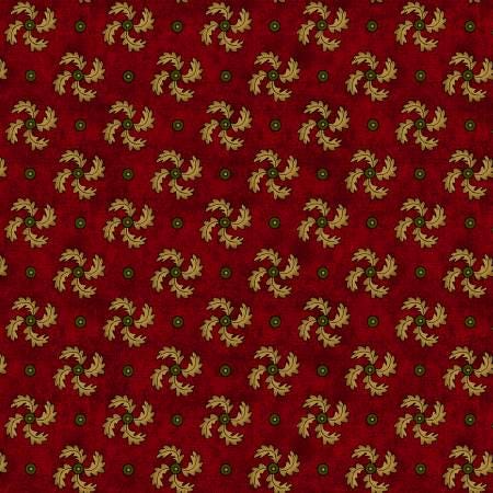 Cranberry Swirled Feathers - Scrap Basket Favorites - Kim Diehl - Henry Glass - 1510-88