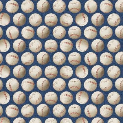 Game Time - Blue Digital Baseballs - Benartex - BEN2389-55